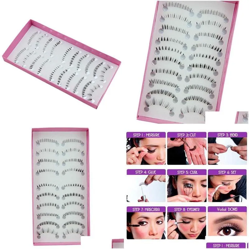 False Eyelashes 10 Pairs/Set Different Styles Lower Under Bottom Fake Eye Lashes Extension Tools High Quality 2021 Drop Delivery Dhxvq