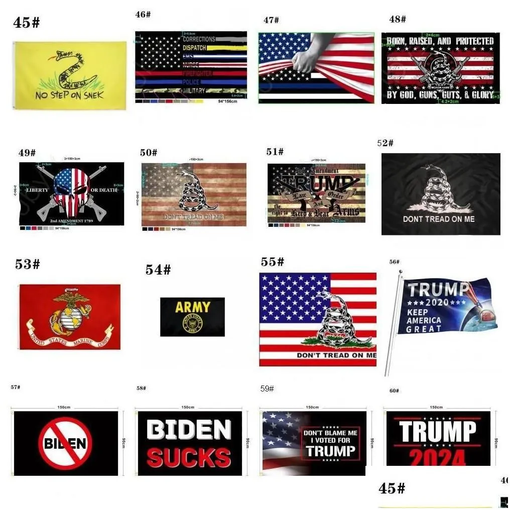 Banner Flags 180 Designs Direct Factory 3X5Ft 90X150 Cm Save America Again Trump Flag For 2024 President Election U.S. Ensign Stock Dhx1B