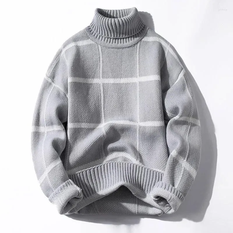 Men`s Sweaters Autumn And Winter Youth Casual High Neck Loose Long Sleeved Sweater