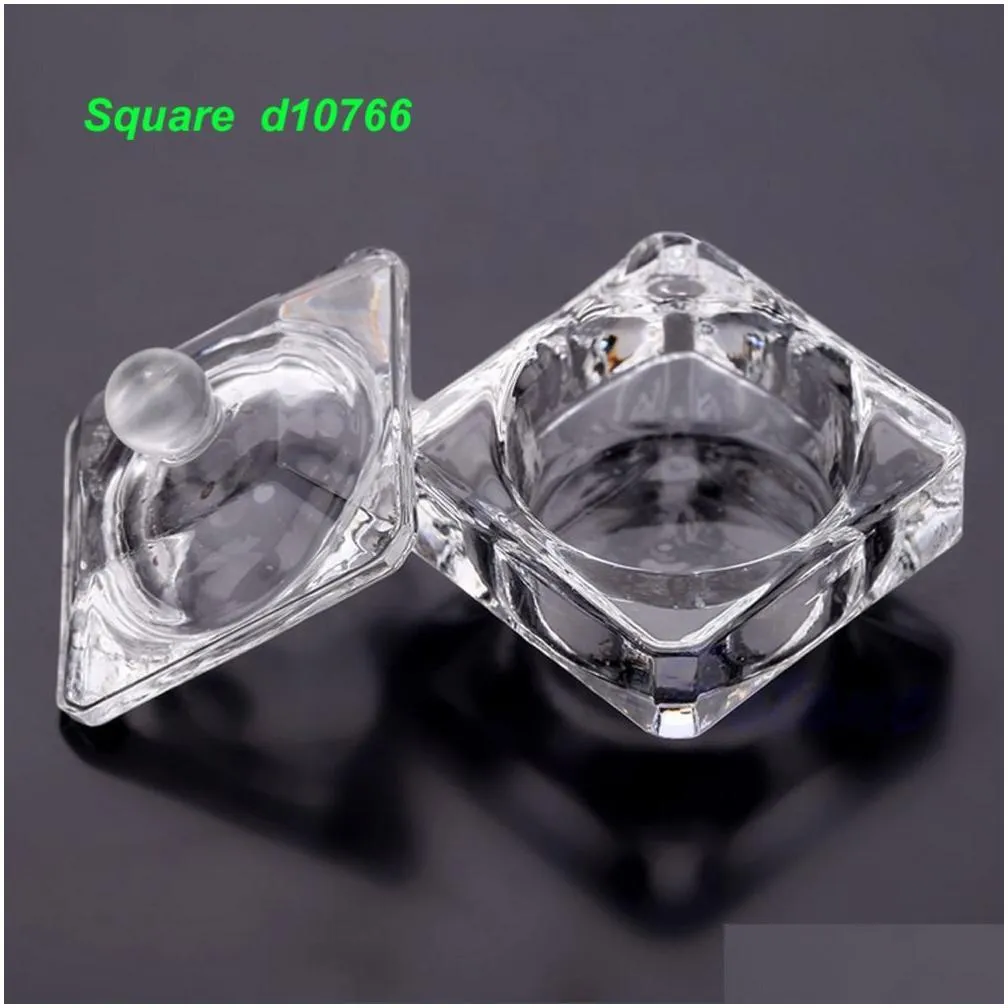 Nail Art Equipment Wholesale-Unique Clear Acrylic Crystal Glass Dappen Dish Liquid Powder Container-Y107 Drop Delivery Health Beauty S Dhhwi