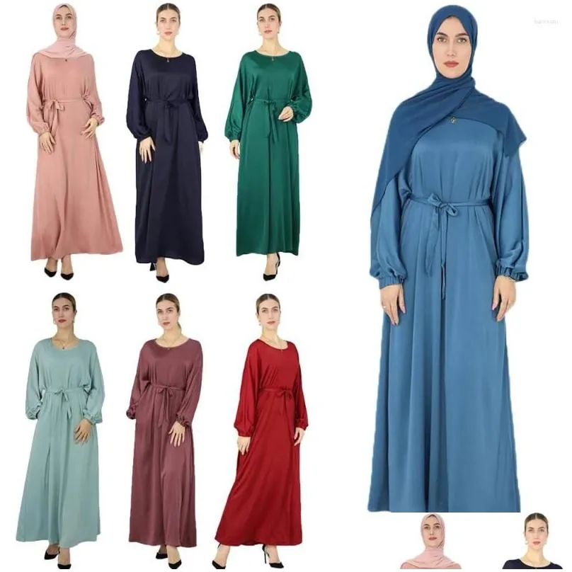 Ethnic Clothing Modest Abaya Casual Plain Women Muslim Long Maxi Dress Turkey Arabic Kaftan Dubai Islamic Eid Ramadan Prayer Robe
