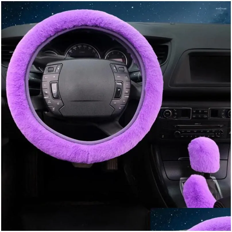 Steering Wheel Covers Car Decor Cover Change Components Easy To Use Gadget High Performance Thick Comfort Fashion Auto