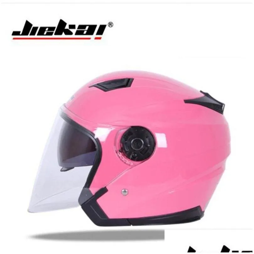 2019 New Knight Safety Protection JIEKAI Double Lens Motorcycle Helmets Half Face Motorbike Helmet Of ABS PC Size M L XL XXL