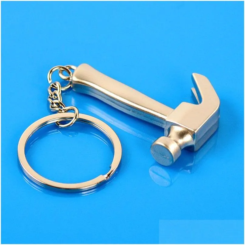 Keychains & Lanyards Mini Metal Keychain Personality Claws Hammers Pendant Model Claw Hammer Key Chain Ring Party Gift Drop Delivery Dhf9F