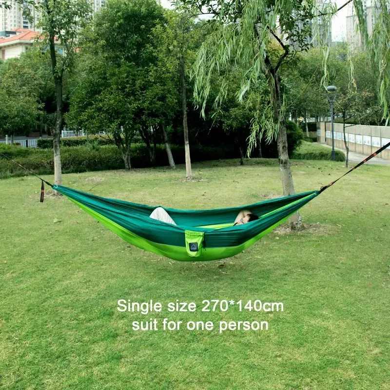 Portaledges Portable Nylon Parachute Fabric Single and Double Size Outdoor Camping Hiking Garden Hammock 231212