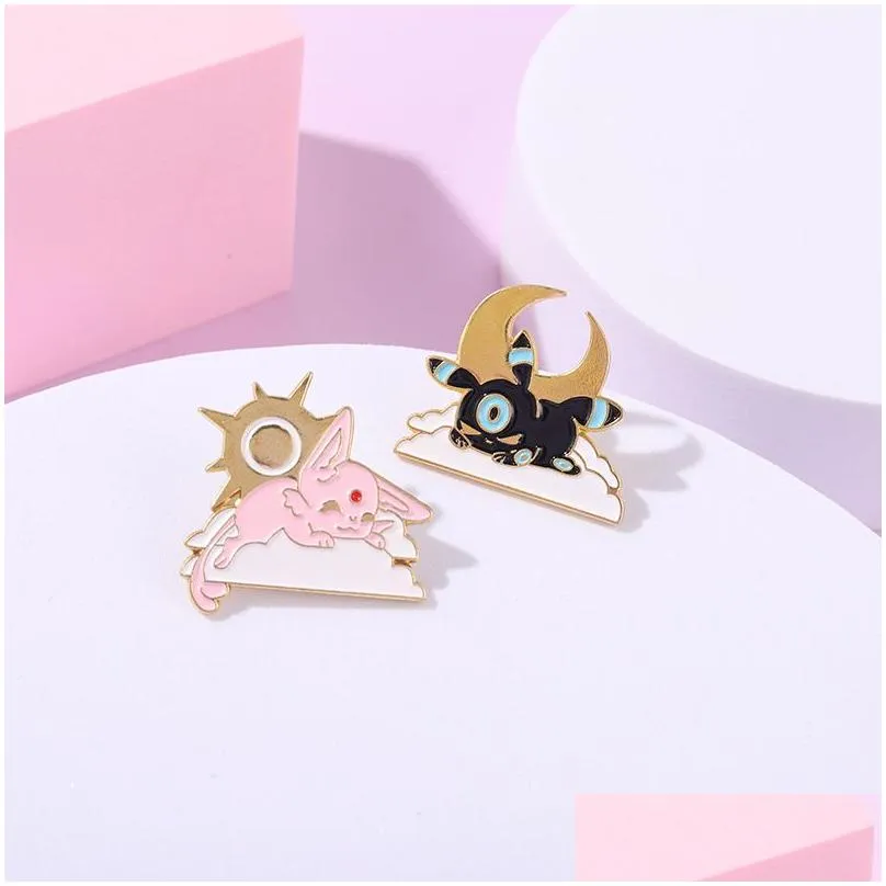 Other Fashion Accessories Exquisite Cartoon Cute Little Monster Metal Paint Brooch Creative Animation Surrounding Badges Childrens G Dhifh