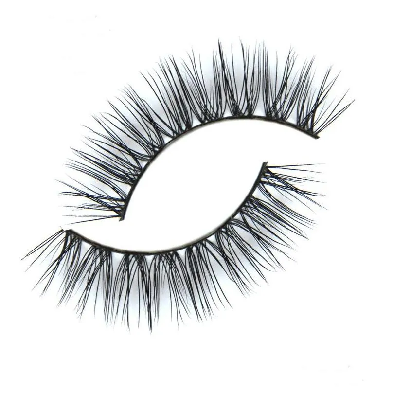 False Eyelashes Wholesale-Natural Mink Hair 1 Pair Crisscross Eyelash High Quality Fake Eye Lashes Band Makeup Drop Delivery Health Be Dhmkk