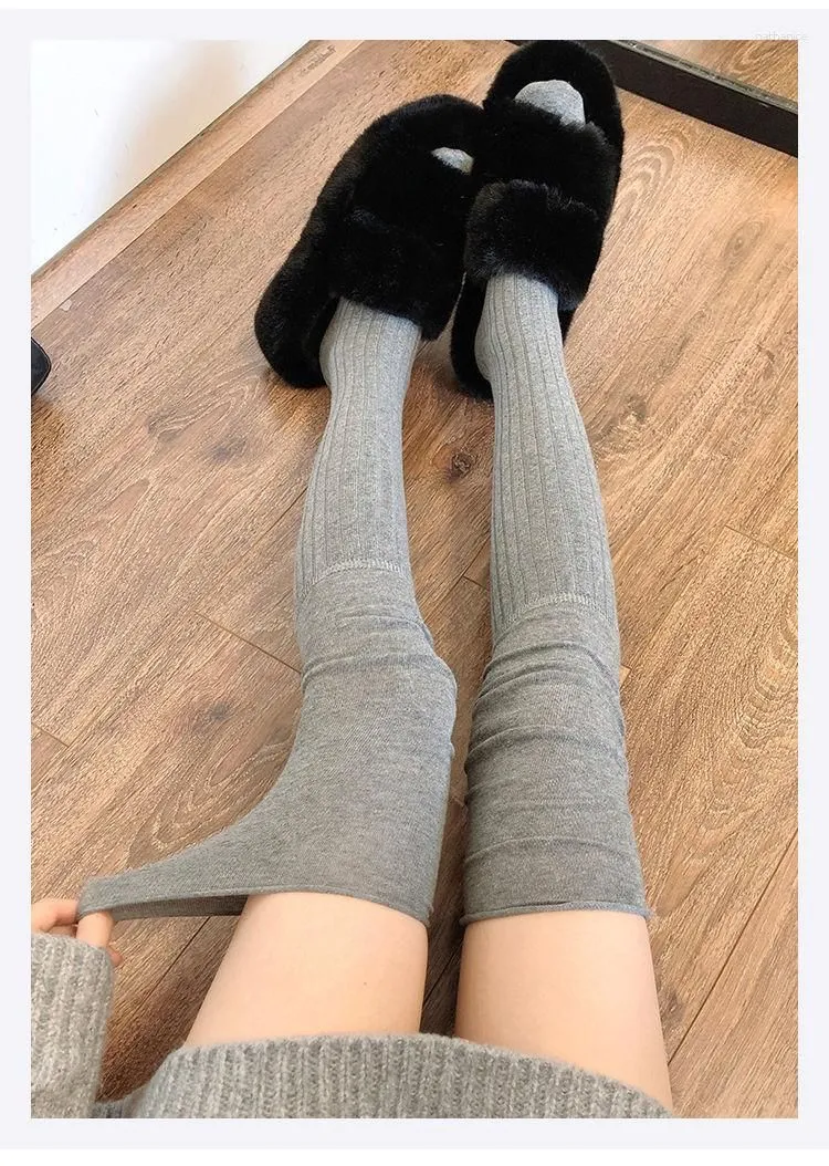 Women Socks Thin Solid Color Stockings Sweet Patchwork Knee For