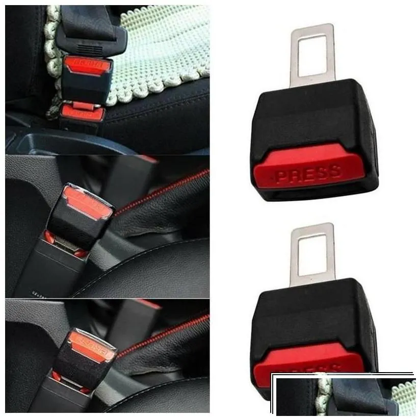 Safety Belts Accessories 2Pcs Thicken Car Seat Belt Plugin Mother Converter Dualuse Buckle Extende Clip Seatbelt Drop Delivery Mob