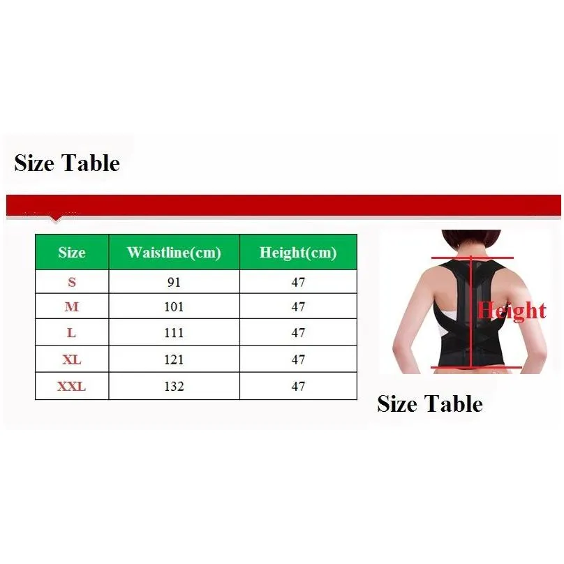 Other Health Care Items Adjustable Back Brace Posture Corrector Support Shoder Belt Men/ Women Aft-B003 Aofeite Drop Delivery Beauty Dhsm4