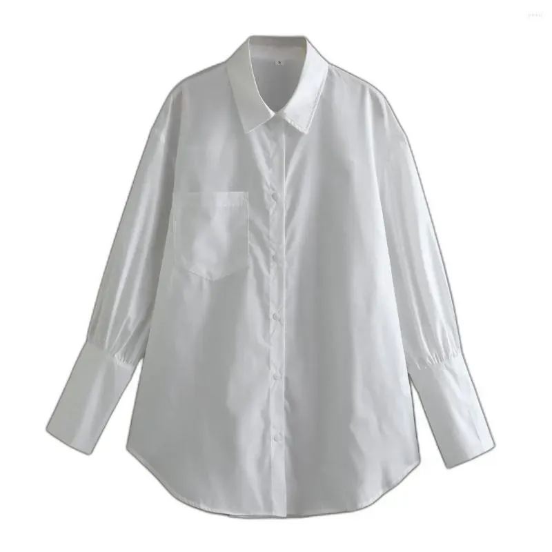 Women`s Blouses 2023 02 Spring Summer Women Female Sexy Polyester Shirt Brand Blouse Outwear White