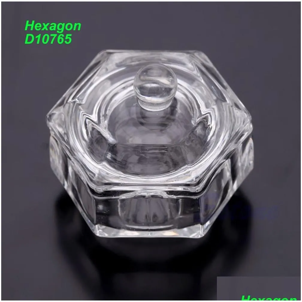 Nail Art Equipment Wholesale-Unique Clear Acrylic Crystal Glass Dappen Dish Liquid Powder Container-Y107 Drop Delivery Health Beauty S Dhhwi