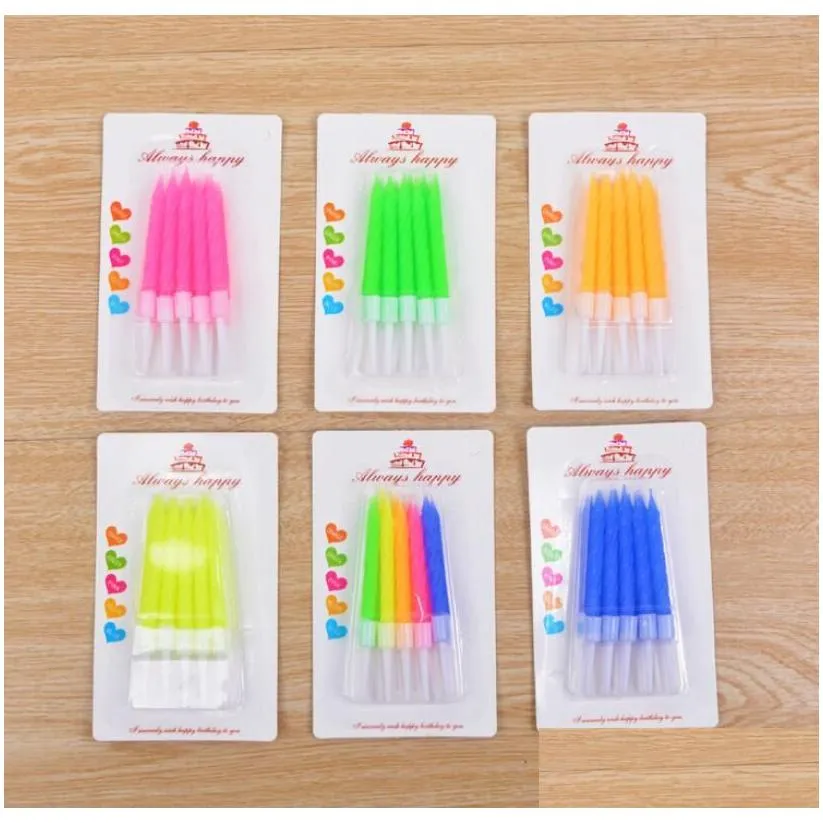 Solid Color Simple Style Crystal Threaded Birthday Party Candle Adult Children Kids Baby Shower Birthday Cake Decor Gift 10pcs/set