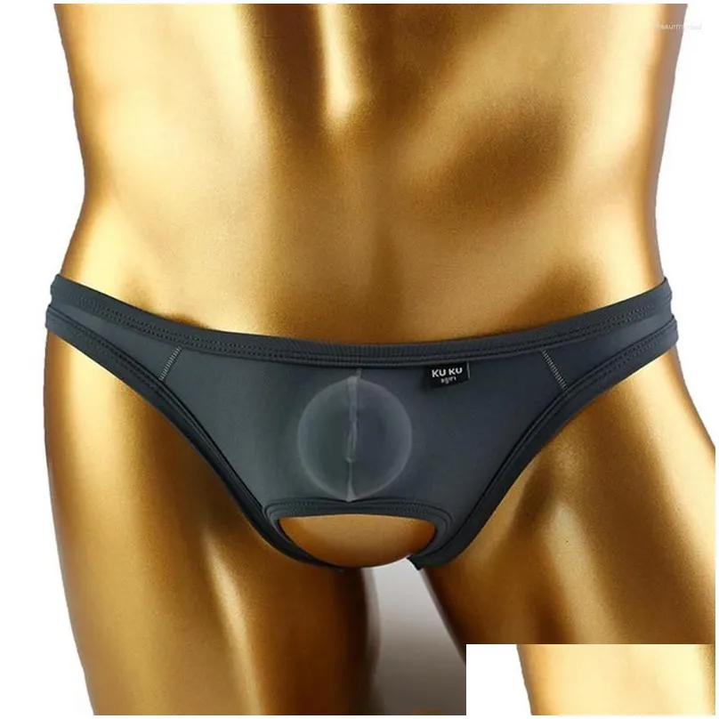 Underpants Men Elephant Nose Pouch Hollow Thong Underwear Comfort Low Rise Male Breathable Briefs Panties Jockstraps Cuecas