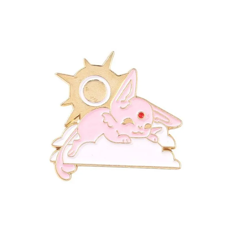 Other Fashion Accessories Exquisite Cartoon Cute Little Monster Metal Paint Brooch Creative Animation Surrounding Badges Childrens G Dhifh