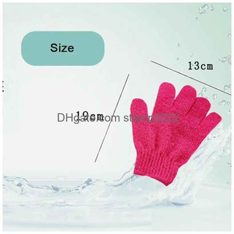 exfoliating bath glove nylon shower wash cloth showers scrubber back scrub gloves moisturizing spa massage dead skin cell remover