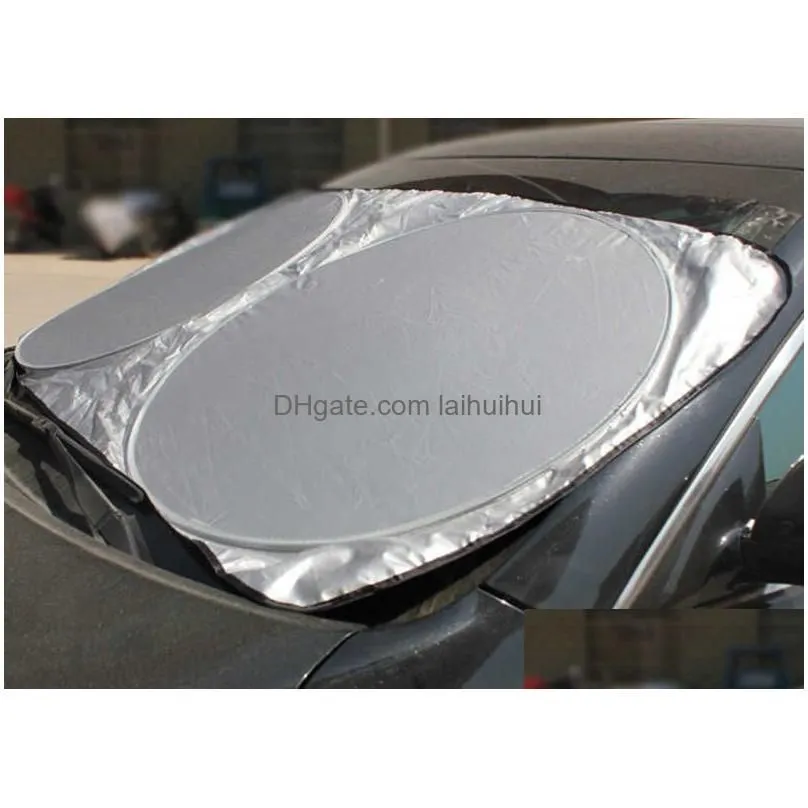 Car Sunshade Sun Shade Front Rear Window Windshield Visor Er Uv Protect Reflector Car-Styling High Quality R230606 Drop Delivery Mob