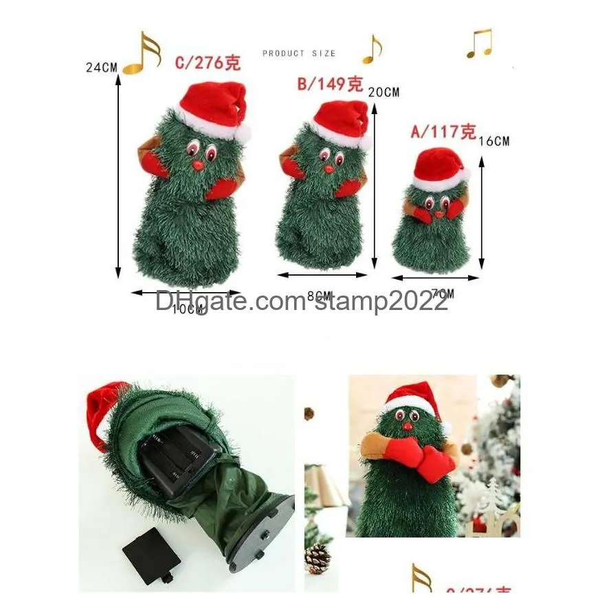 singing dancing christmas tree animated xms decorations year electric plush dolls gifts green