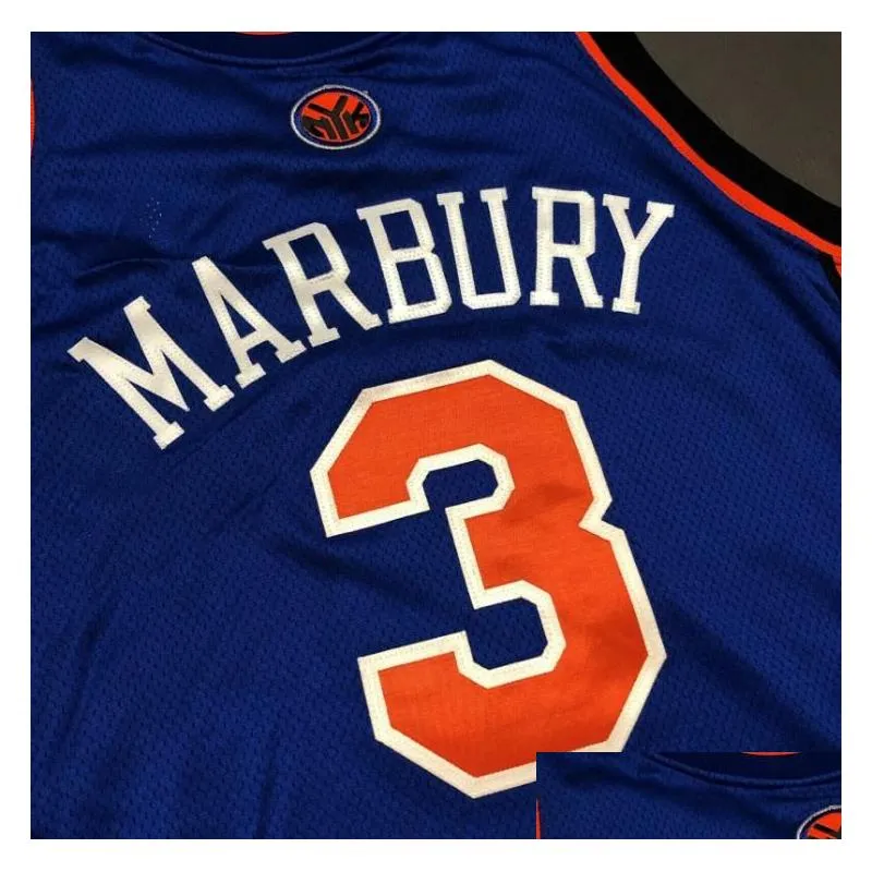 rare Basketball Jersey Men Youth women Vintage 3 Stephon Marbury Game Issued High School Size S-5XL custom any name or number