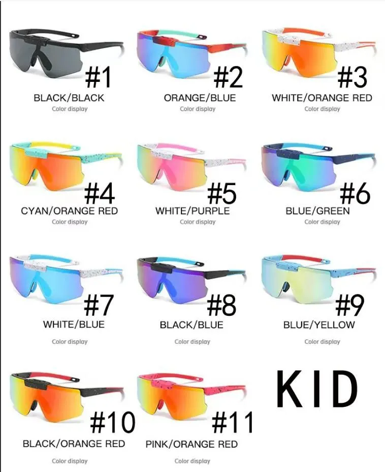 New Outdoor Sports SPRING summer kid fashion sunglasses motorcycle spectacles girls Dazzle colour Cycling Sports boy Outdoor wind children eyewear