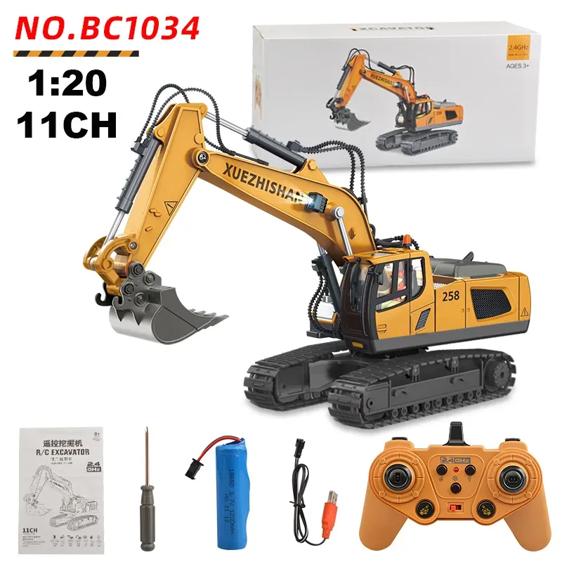 ElectricRC Car RC Children Toys Remote Control For Boys Radio Excavator Dump Truck Bulldozer Electric car Kids Gift 230529