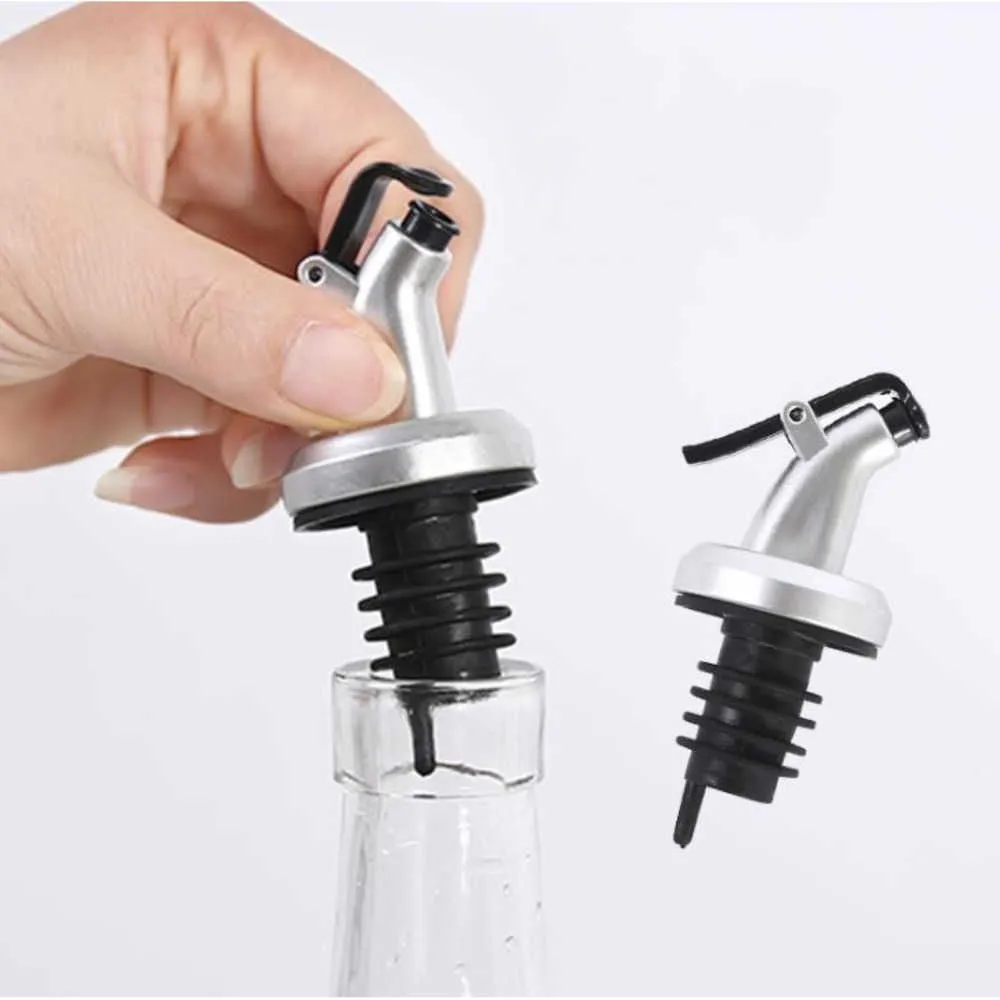500pcs Oil Bottle Stopper Lock Plug Seal Leak-proof Food Grade Rubber Nozzle Sprayer Liquor Dispenser Wine Pourer