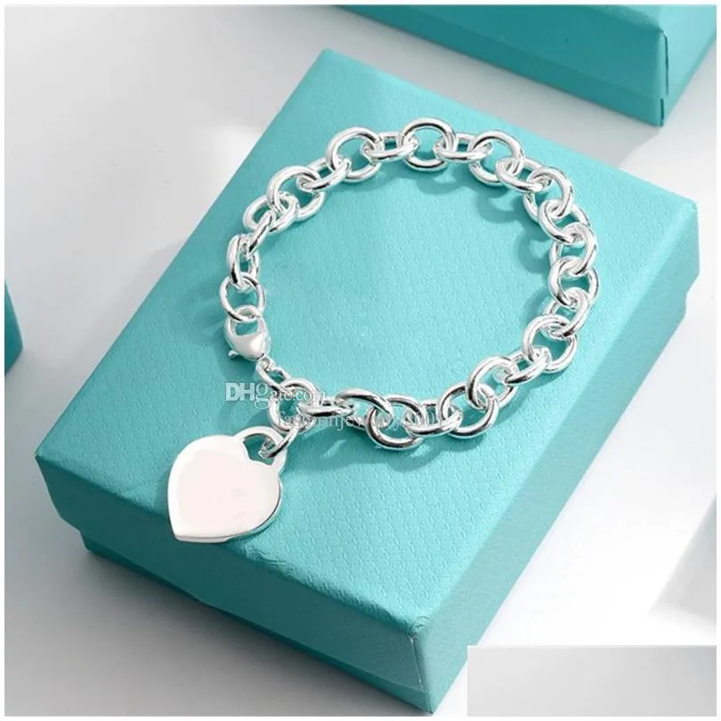 High quality Classic chain Bracelet designer jewelry women Luxury bracelet Design Bangle&Bracelets tag for Men&Woman heart Inspired Return love original box
