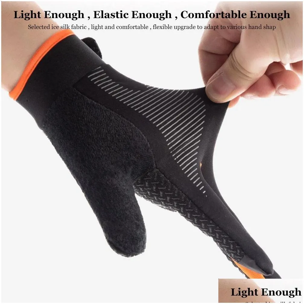 Sports Gloves 1 Pair Cycling Motorcycle Bike Touch Screen Full Finger Outdoor Fishing Men`s Training 231118