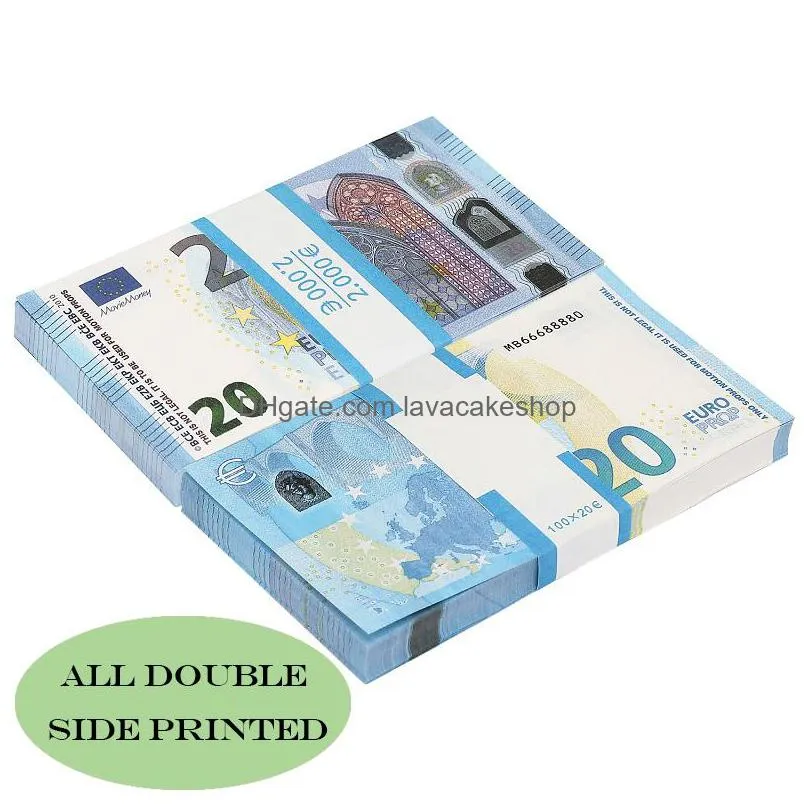 wholesale top quality prop euro 10 20 50 100 copy toys fake notes billet movie money that looks real faux billet euros 20 play collection and