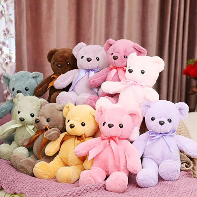 Cute teddy bear plush toy bow tie sweater bear children`s birthday gift