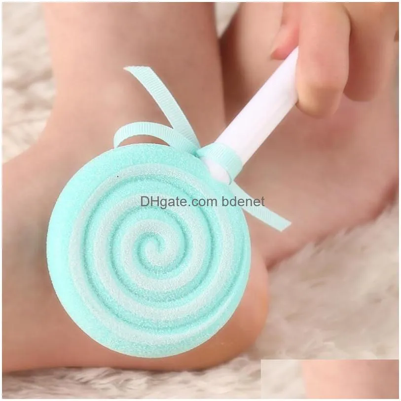 Other Home & Garden Foot Clean Scr Hard Skin Scrub Pumice Stone Cute Lollipop File Scraper Scrubber Pedicure Tool Drop Delivery Dh2Nw