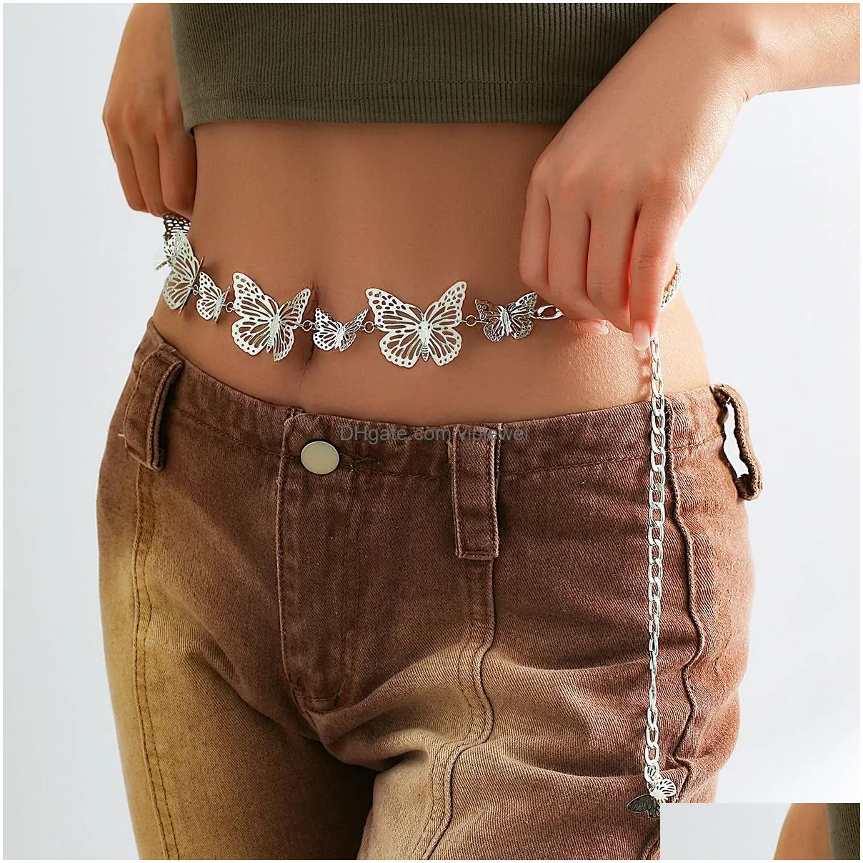 belly chains mti layer fl female body chain harness shiny y accessories gold color women fashion waist jewelry factory price expert d