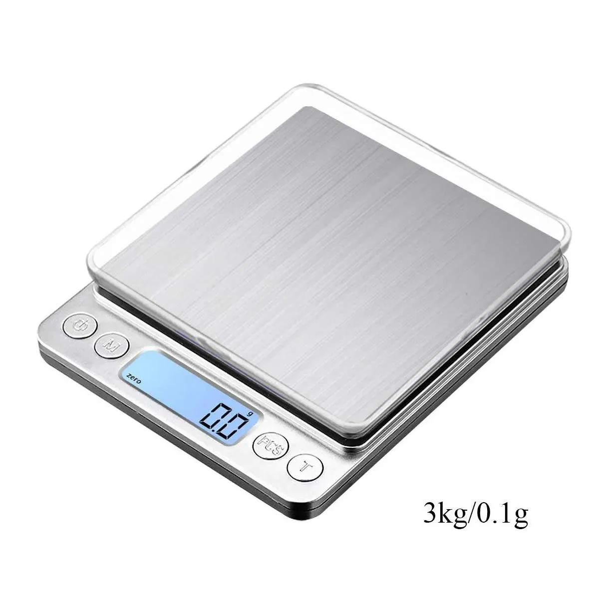 Measuring Tools Kitchen Digital Scale Jewelry Food Weight For Gram Oz With Lcd Display Tare 3000G/0.1G Drop Delivery Home Garden Kitch Otf09