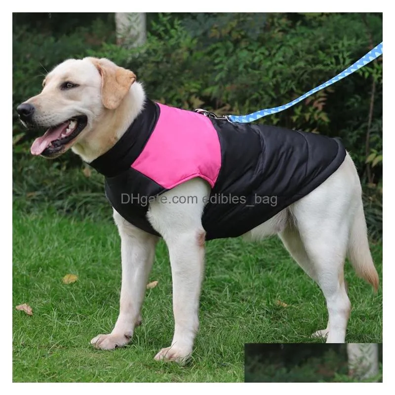 dog winter coat warm dog jacket windproof turtleneck dog cold weather coats with d-ring for leash soft dog vest pet clothes for small medium large