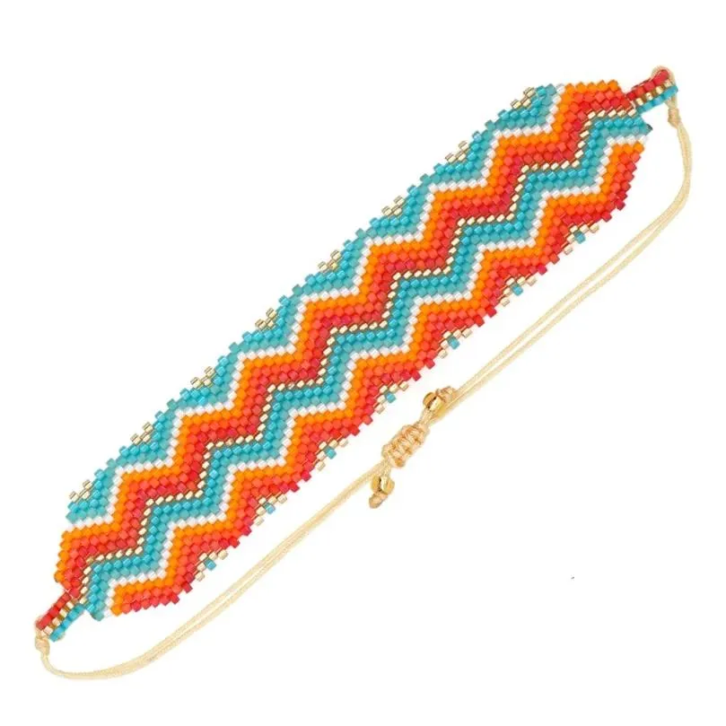 Link Bracelets Boho Handmade Jewellry Design Summer Beach Jewelry Miyuki Seed Beaded Bracelet For Women Teen Girl Gift Pulsera