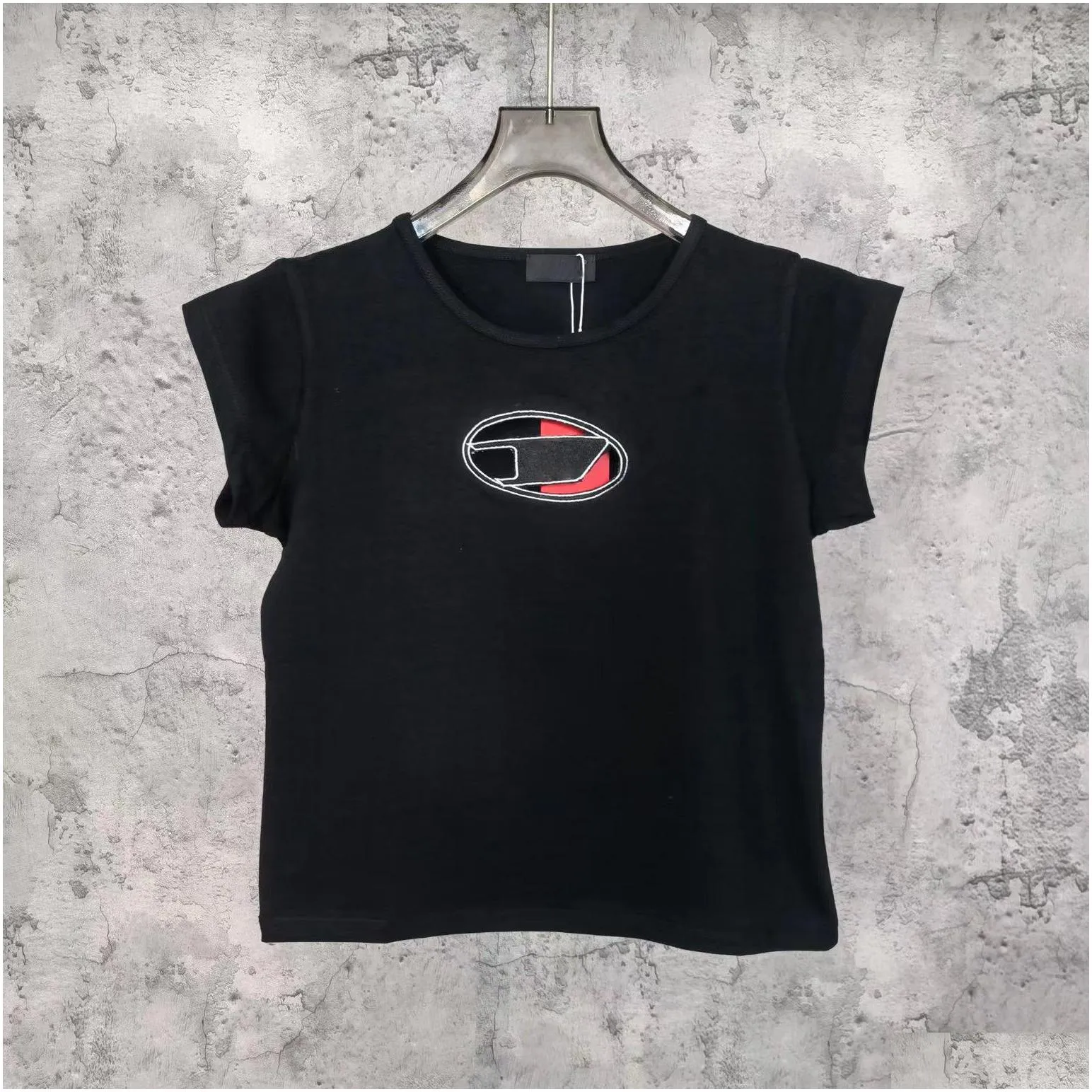 Women`S T-Shirt Tank Top Crop Black Camis Fashion Designer Women T Shirt High Quality Newest Letter Print Short Sleeve Round Neck Cott Otanz