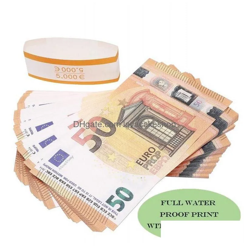 wholesale top quality prop euro 10 20 50 100 copy toys fake notes billet movie money that looks real faux billet euros 20 play collection and