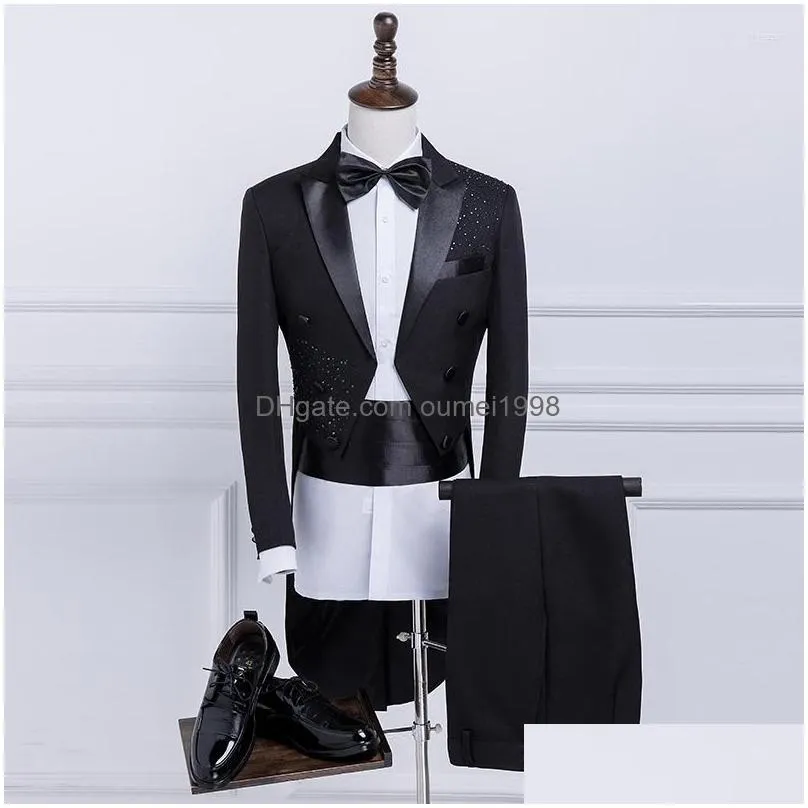 Men`S Suits & Blazers Mens Custom Made Groom Wedding Dress Blazer Pants Business High-End Classic Trousers Sa07-59599 Drop Delivery A Dhuvg