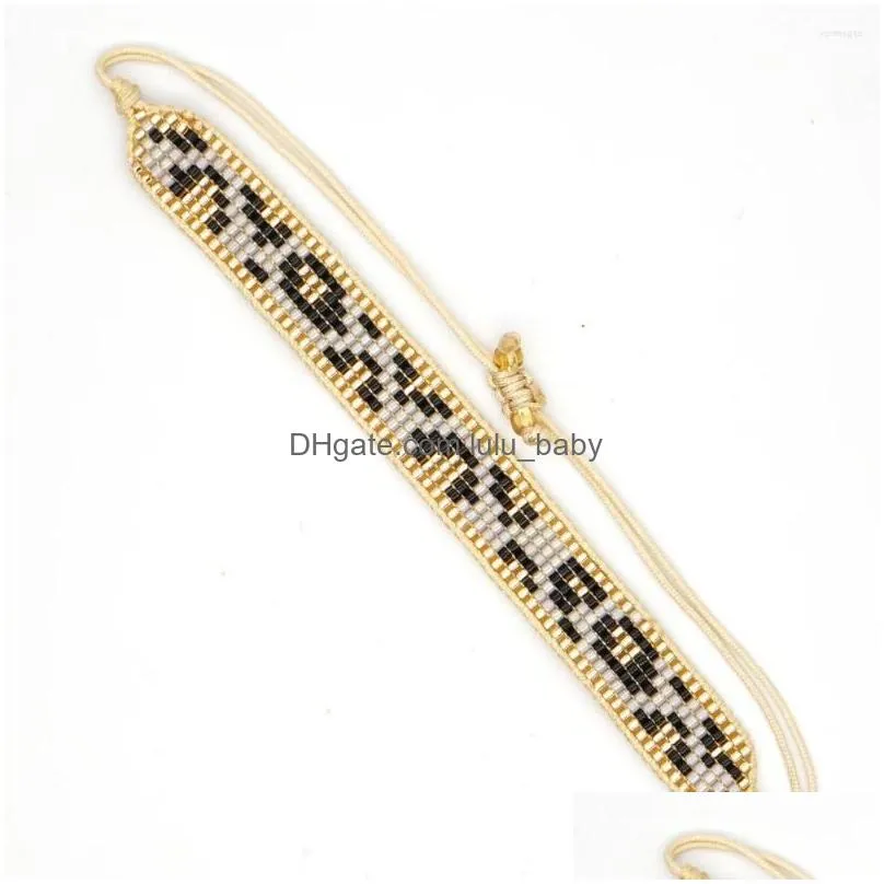 Charm Bracelets Yastyt Star Leopard Rivet Bracelet Jewelry Handmade Classic Wristband Miyuki Beaded Gift For Her Tassel Jewellery Dr Dh9Xd