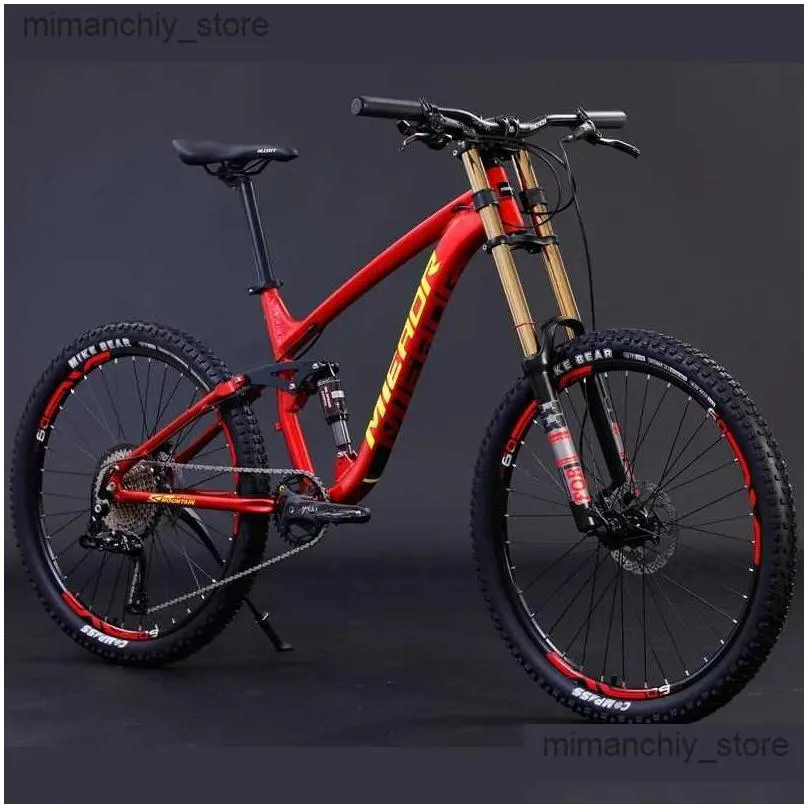 Bikes Aluminum Alloy Mountain Bike for Adults Cycling City 11 Speed Double Damping Downhill DH Bicycle MTB Soft Tail 26/27.5 inch 2023