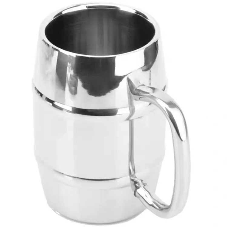 Drinkware Double layered steel beer cup creative 304 stainless steel milk cups tea coffee cupLT720