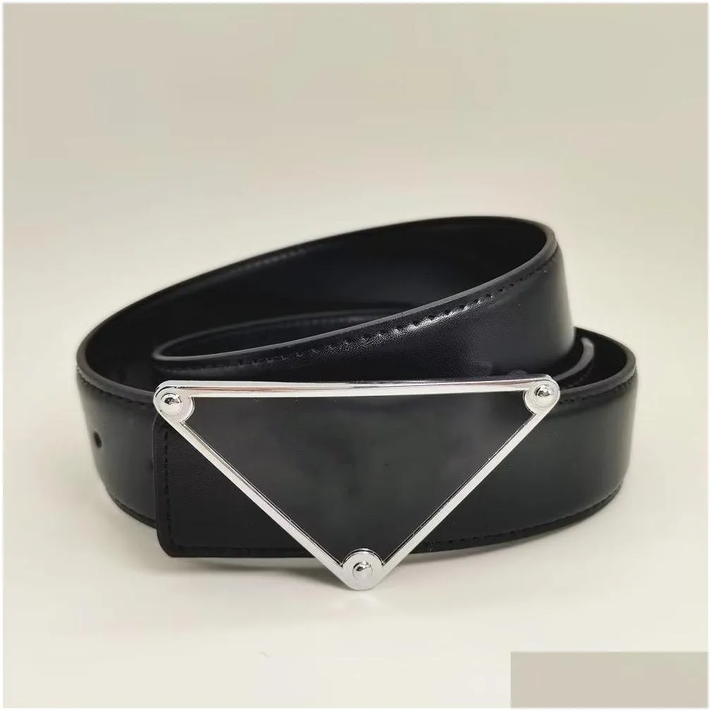 2023 Fashion Classic Belts For Men Women Designer Belt Silver Mens Black Smooth Gold Buckle Leather dresses Belt fashionbelt