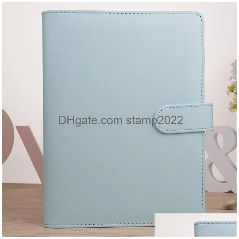 wholesale a6 notebook binder notepads supplies pu faux leather cover loose leaf notebooks without paper file folder organizer spiral planners