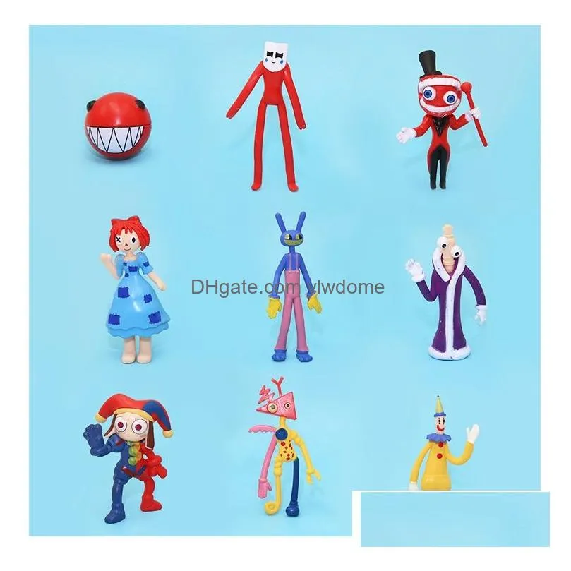 Anime & Manga One Piece Purple Clown Halloween Doll Magical Figurine 6Pcs Model Toy For Kid Cartoon Figure Posse Vintage Drop Delivery Dhrce