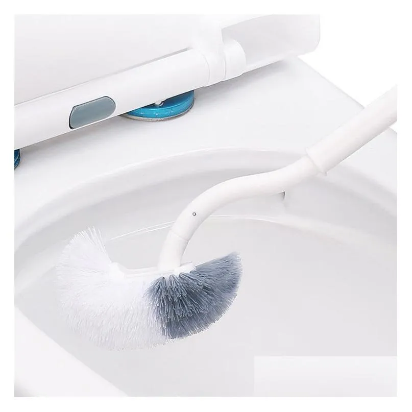 Toilet Brushes Holders Wall-Mounted S-Shaped Brush No Dead Corners Cleaning Household Soft Bristle Drop Delivery Home Garden Bath B Otrja