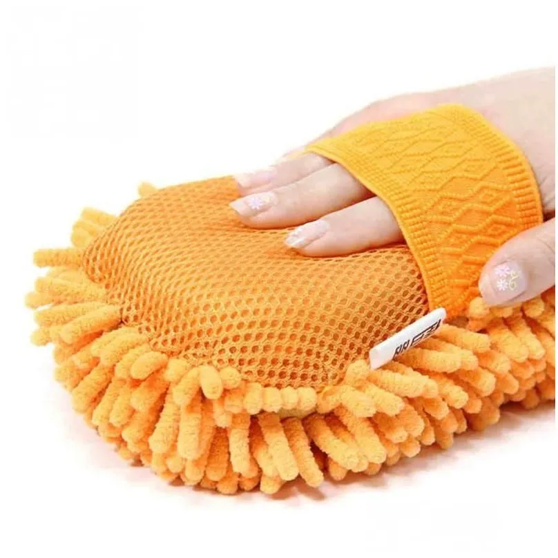 Car Sponge New Care Microfiber Chenille Wash Mitt Cleaning Washing Glove Microfibre Cloth Washer6828907 Drop Delivery Automobiles Moto