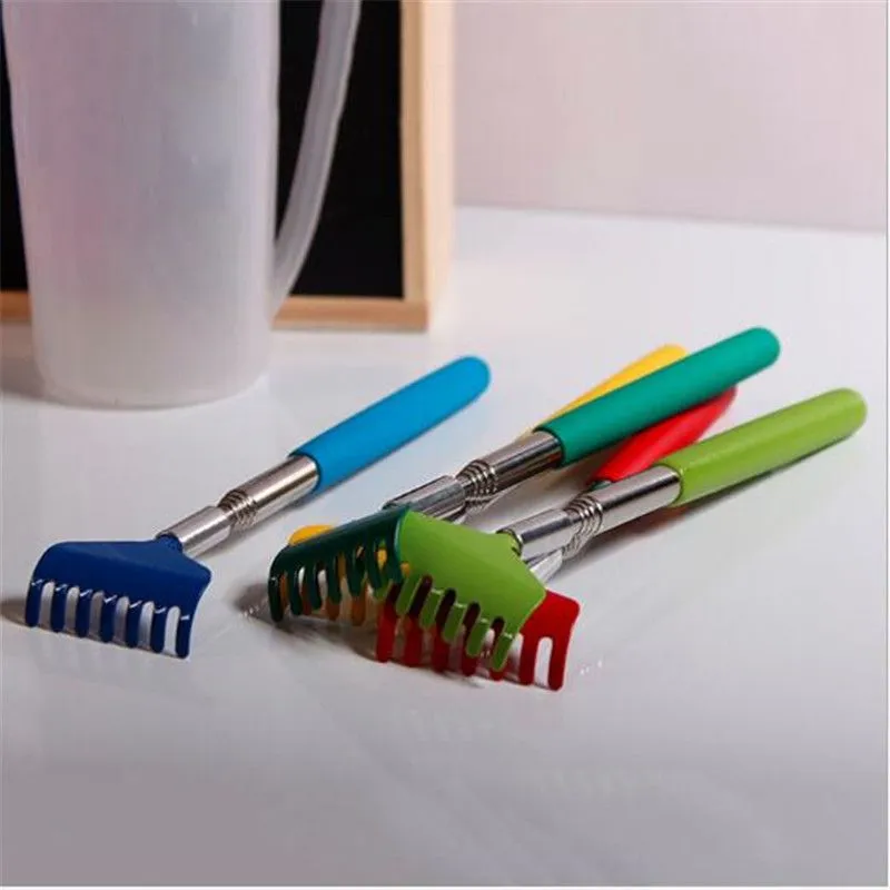 300pcs 5 Colors 20-68cm Stainless Steel Back Scratcher Claw Telescopic Retractable Back Scratcher Extendible Body Massager Hackle Itch