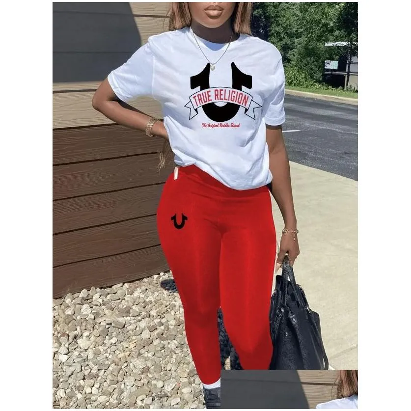 2024 Designer Tracksuits Summer Outfits Women Two Piece Sets Short Sleeve T-shirt Pants Letters Sweatsuits Casual Sportswear Bulk Wholesale Clothes