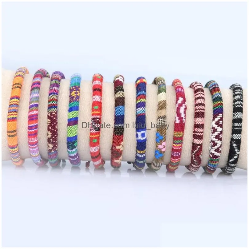 Charm Bracelets Boho Ethnic Style Hand Woven Bracelet For Women Colorf Surfer Friendship Gift Accessoriescharm Drop Delivery Jewelry Dhogk