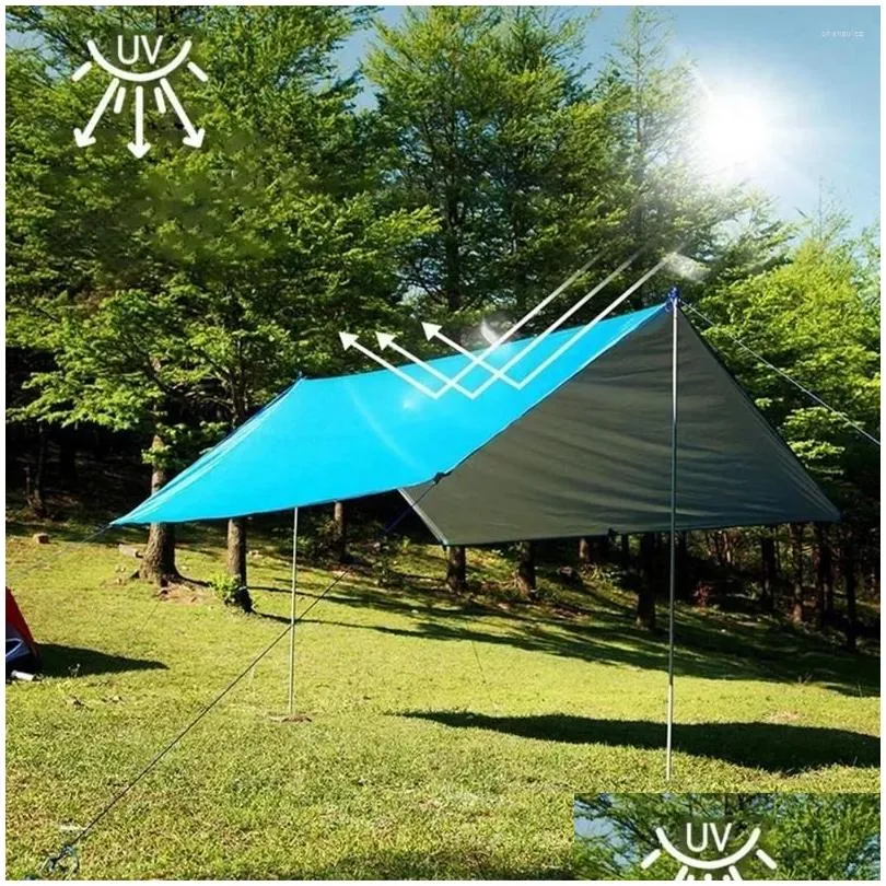 Tents And Shelters Hammocks Accessories Tent Out Awning Survival Sun Waterproof Rain Cover Shelter Tarp Picnic Camping Hiking Shade